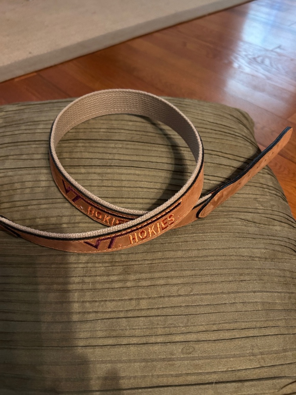 Zep-pro VT Hokies leather belt, NWOT, 36
